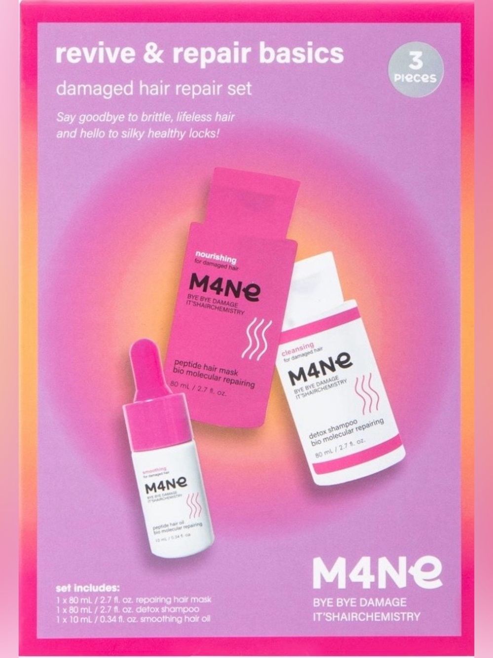 Revive & Repair Basics Damaged Hair Repair Set - Pink
Bundle of 5 boxes